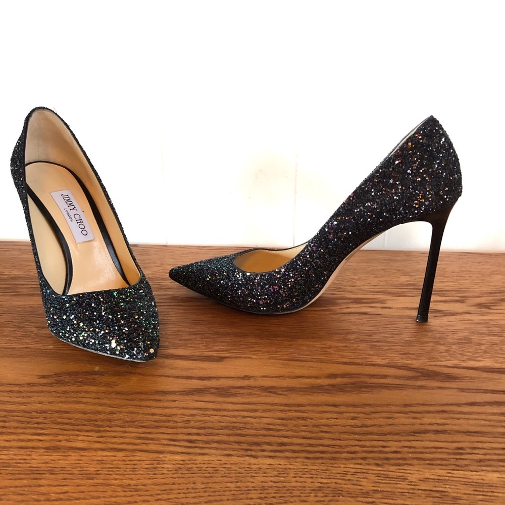 Jimmy Choo Romy 85 Pointed-Toe Pumps - Picture 4 of 7